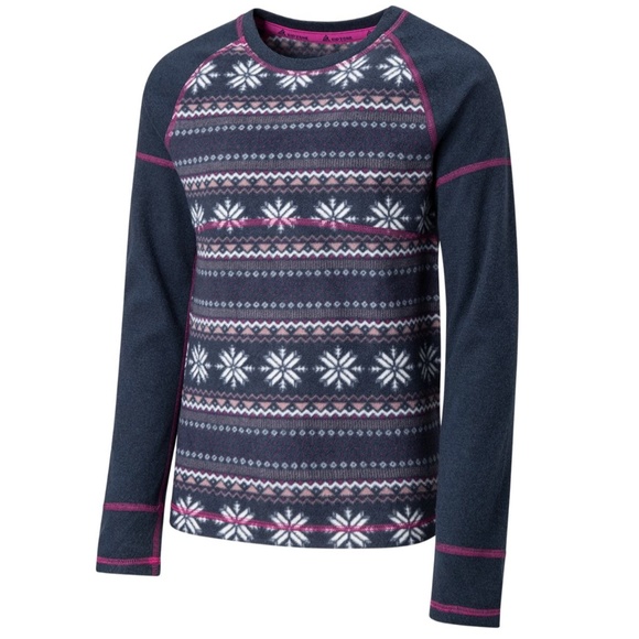 Ripzone Girls' Print Baselayer Top and Bottom XL - Picture 2 of 5